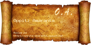 Oppitz Amaranta névjegykártya